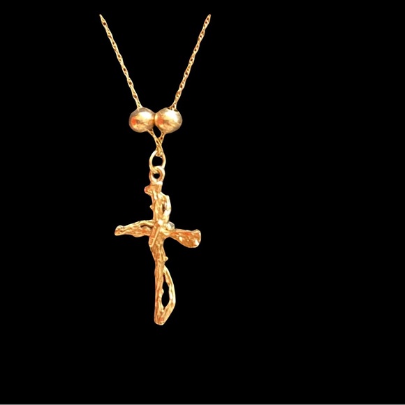 Gold VINTAGE 14K Yellow Gold Chain & 14K Yellow Gold Cross ? - Picture 5 of 11